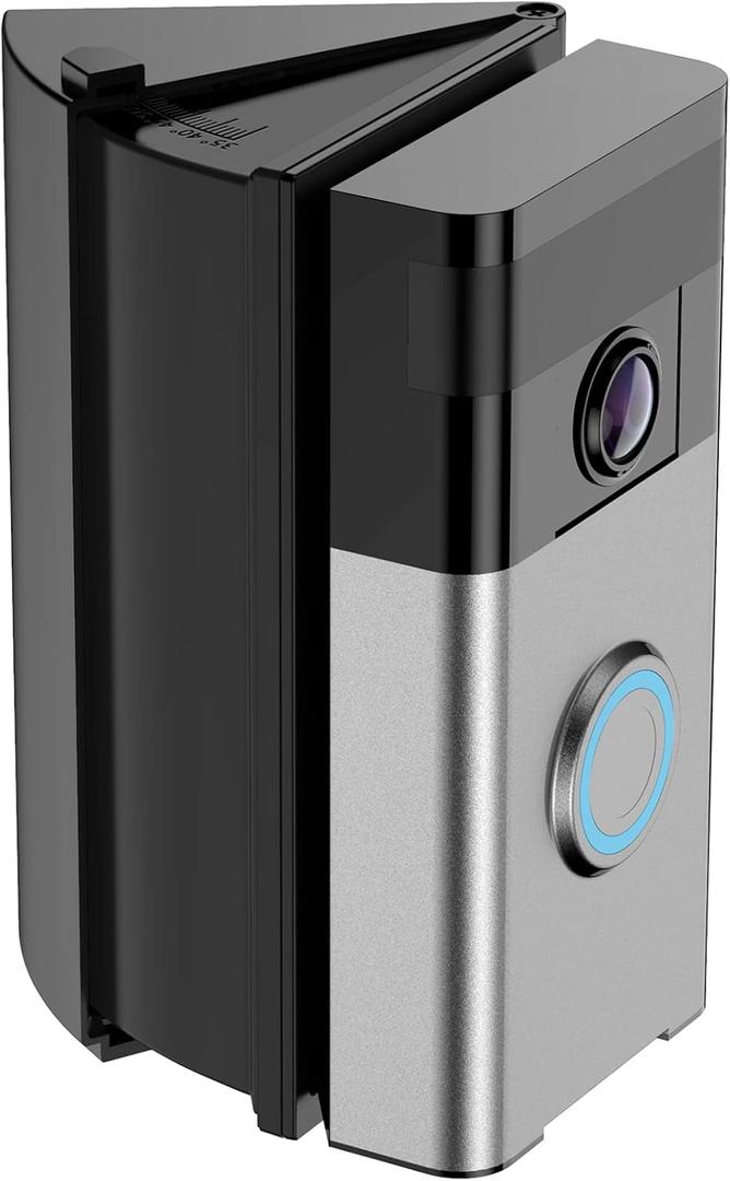 RIOVO Adjustable 30 to 55 Degree Doorbell Angle Mount Compatible with Ring/Blink Video Doorbell/Battery Doorbell, Replacement Angle Adjustment Adapter Mounting Bracket Wedge Kit (Black)