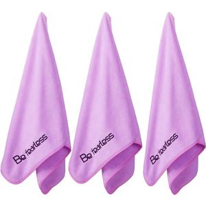 Microfiber Gym Towels Bigger Size Super Soft for Exercise Fitness, Sports, Workout, 380-GSM 15-Inch x 31-Inch Quick-Drying Towels (3 Pack, Purple)