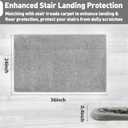 PURE ERA Carpet Stair Tread Landing Mat Tape Free Self Adhesive Non Slip Skid Resistant Indoor Doormat Area Rug Floor Mat for Kitchen Bathroom Workstations Washable 2' X 3' (Light Gray)