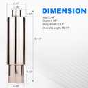 2.5 Inch Inlet 4.0 Inch Outlet Exhaust Muffler 2.5" to 4.0" Universal 18.5" Length Stainless Steel Polished Exhaust Tip Non Burnt