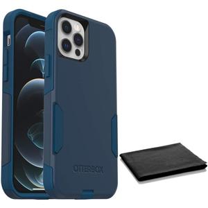 OtterBox Commuter Series Case for iPhone 12 & iPhone 12 Pro (Only) - with Cleaning Cloth - Non-Retail Packaging - Bespoke Way (Blue)