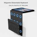 Keyboard Case for iPad Pro 13 Inch (M4) 2024 [Magnetic Detachable Wireless Keyboard][Support 3 System] Flip Stand Case with Pencil Holder for iPad 13 Pro 2024 (M4), Black