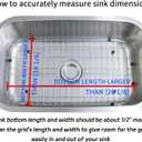 Kitchen Sink Grid 26-1/8"x14-1/4 - Heavy Duty Kitchen Sink Protector with Built-in Strainer & Center Drain, Non-Slip Rubber Feet & Scratch Resistant Bottom Guard