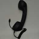 Retro Phone Handset, 2026 New Retro Style Type-C Phone Handset,Vintage Wired Plug in Handheld Cell Phone Receiver with Microphone, Suitable for Cell Mobile Video Conferences,Calls,Meetings (Black)