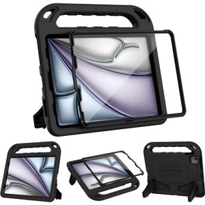 BMOUO Kids Case for iPad Air 11 inch M4 (2026)/M3 (2025)/M2 (2024), iPad Air 5th/4th Generation Case 10.9" (2022/2020), Shockproof Handle Stand iPad Air 11" M4/M3/M2/Air 5th/4th Gen Case, Black
