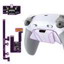 eXtremeRate RISE4 Plus MAX Back Paddles Kit with Clicky Trigger Stops & Rubberized Grip for PS5 Controller BDM-030 040 050 060, Remappable Back Buttons Kit for PS5 Controller - White Gray