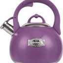 Tea Kettle for Stovetop, Food Grade Stainless Steel Water Kettle, Tea Pot for Home & Kitchen, 3.1 Quart (Purple)