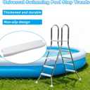 18 Inch Universal Pool Ladder Steps Replacement, 500 lbs Weight Capacity Heavy-Duty Molded Plastic Swimming Pool Ladder Rung Step for Inground Pools & Above Ground Pool,1 pcs