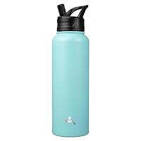 LetsFit Vacuum Insulated Water Bottle, Hot&Cold, 946ml / 32oz, Mint Color