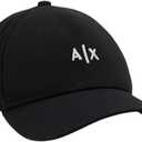 Armani Exchange Men's Small Contrast Logo Baseball Hat (Black/White)