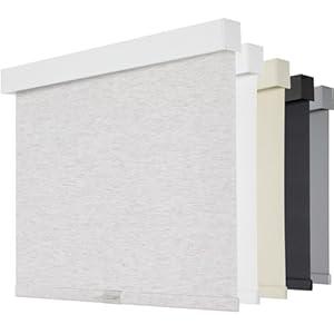 Persilux Cordless Blackout Shades for Indoor Windows, Pull Down Blinds with Valance, Thermal Insulated Fabric, UV Protection Shades for Home and Bedroom (Linen, 45" W x72" H)