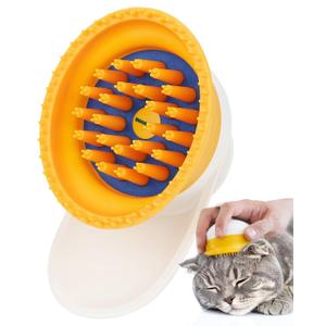 PETHROOM Silicone Cat Brush for Shedding  Gentle Grooming & Relaxing Massage, Light Deshedding Tool, Removes Loose Fur & Dander, Safe for Sensitive Skin, Cats, Dogs & Rabbits
