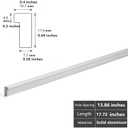 10 Pack Kitchen Cabinet Pulls - Kitchen Cabinet Handles for Dresser Drawers - L-Shaped Cross Sections (17.72 inches,Silver)