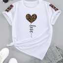 SOLY HUX Women's Letter Heart Graphic Print Tee Short Sleeve Crew Neck T Shirt Casual Summer Tops (White, M)