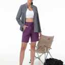 TACVASEN Women's Hiking Shorts 8" Quick Dry Lightweight Water Resistant Athletic Shorts with Pockets Outdoor Golf Active (XXL)