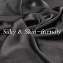 MEANBEAUTY Head Scarf for Women Like Silk Scarf Square Scarves Satin Bandanas Neck Scarfs 27.5 Inch with Gift Packed (Black)