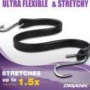 Bungee Cords with Hooks (20 Pack) Heavy Duty Outdoor Rubber Tarp Straps in 10", 15", 21", 31" Sizes, Crimped S Hooks for Securing Cargo, Bikes, Camping Gear, Luggage - Max Stretch 1.5X, Load 180 lbs