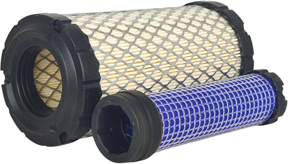 Outer Inner Air Filter Set M113621 M123378 Compatible with John Deere Gator AF25550 11013-1290 11013-7029 11013-7048 RS3715 46449 6673752 6673753 P822686 P535396 102558201 for Kawasaki Mule
