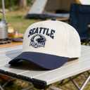 Football Trucker Hat Embroidered Baseball Cap City Fans Cap Hat for Men Women Cotton Cap Adjustable Buckle Strap