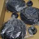 Dynaming 6 Pack Solar Flame Torch Lights Outdoor, Dual Use Flickering Purple Flame Garden Light, Hanging Lantern, Auto On/Off & Waterproof Halloween Lighting for Lawn Patio Yard Walkway Driveway