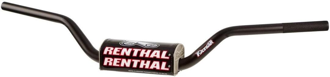 Renthal 609-01-BK Fatbar Black 1-1/8" Aluminum Handlebar (Black, Blue, Tanium, Red, Orange, Green)