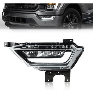 Upgraded LED Fog Lights Compatible with 2021-2023 Fo-rd F150, Left Driver Side Front Bumper Fog Lamp with Clear Lens, OEM# FO2592259 19629200 ML3Z15201C