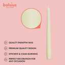 BOLSIUS Ivory Taper Candles - 10 Pack Unscented 10 Inch Dinner Candle Set - 8 Hours Burn Time - Premium European Quality - Smokeless and Dripless Household, Wedding, Party, and Home Dcor Candlesticks