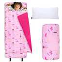 Wildkin Kids Nap Mat with Pillow for Girls – Soft & Cozy Toddler Sleep Mat for Daycare, Preschool, Kindergarten & Travel, Ages 3–7, Machine Washable – Ballerina