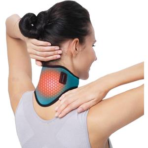 USB Neck Heating Pad Electric Neck Wrap for Pain Relief Heated Neck Warmer Physical Therapy Heated Neck Brace 3 Adjustable Temp Auto Shut Off Thermal Neck Support Neck Protector for Soreness Stiffness (Green)