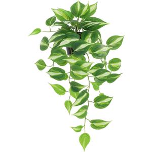 Artificial Devil's Ivy Golden Pothos Fake Plant,Hanging Potted Plants for Wall Home Patio Indoor Outdoor Decor(H 26in) (Medium)