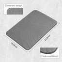 Stone Bath Mat, 2 Pack Diatomaceous Earth Shower Mat, Non-Slip Super Absorbent Quick Drying Bathroom Floor Mat, 24x15, Grey