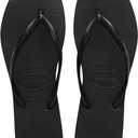 Havaianas Women Slim Square Sandal - Classic Square Toe Sandals (9-10, Black)