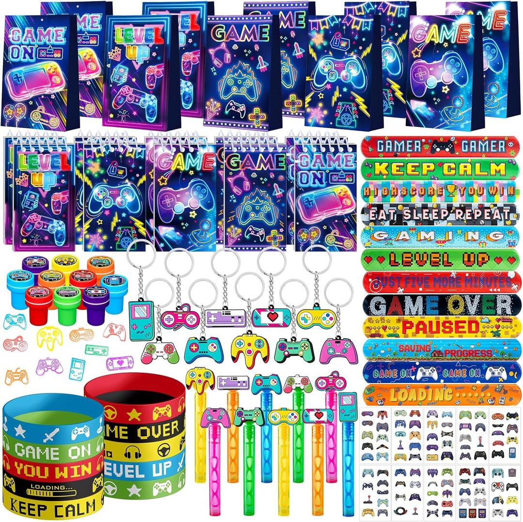 Video Game Party Favors Supplies for boys Bags Game On Stuffer Gifts Gamer Party Decorations