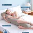 YZ HOME Weighted Body Pillow 6.5lbs Cooling Body Pillow (41" x 10") | Filled with Glass Beads Support for Deeper Sleep & Relax ,Side Sleeper with Washable Cover