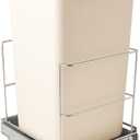 Pull-Out Trash Can for Cabinet  9 Gal (36 Qt)  Heavy-Duty Chrome Slide, Smooth Soft-Close Operation, Built-in Trash Bag Storage  Fits 11 Cabinet Opening  Bin Not Included