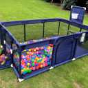 Gaorui Large Kids Baby Ball Pit - Portable Indoor Outdoor Baby Playpen Toddlers Children Safety Play Yard Fun Activities Popular Toys (Not Includes Balls) (Blue)