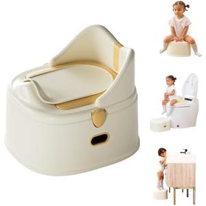 RGKQSY 3 in 1 Toddler Potty Training Toilet Seat with Steps Ladder, Foldable Potty Train Chair Adapter for Toddlers Kids Boys Girls, Yellow