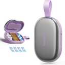 Travel Pill Organizer, Adjustable 3-6 Compartments Portable Pill Box, Small Metal Case, Daily Medicine Container, Moisture Proof Storage Dispenser Holder Vitamin Supplement for Pocket Purse
