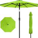 AreShark 10 FT Outdoor Patio Umbrella, Patio Table Umbrella with Push Button Tilt and Crank, Outdoor Patio Umbrellas with 8 Fiberglass Ribs, Patio Umbrellas for Market, Garden, Pool (Apple Green)