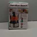 Hamilton Beach Food Processor & Vegetable Chopper for Slicing, Shredding, Mincing, and Puree, 10 Cups + Easy Clean Bowl Scraper, Black and Stainless Steel (70730)