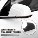 Tesla Model Y Mirror Bottom Cover, Left Driver Side Lower Rearview Mirror Trim Housing Cap Replacement for 2018-2025 Tesla Model Y Accessories, Black