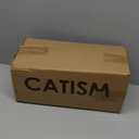 CATISM Cat Bed, Plush Hooded Cat Beds for Indoor Cats, Self Warming Cats Beds Cave, Cozy Pod for Indoor Kitten or Small Dog, Removable Washable with Non-Slip Bottom (25.0"L x 25.0"W x 19.0"Th, coffee)