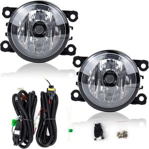 RP Remarkable Power, Fog Light Set for 2006-2014 Suzuki Grand Vitara/ SX4 4DR Sedan/Alto/Acura/HD/FD/etc 4F9Z15200AA Clear Lens w/Wiring Harness& Switch Halogen Bulbs Universal FL7116 (Left and Right Sides)