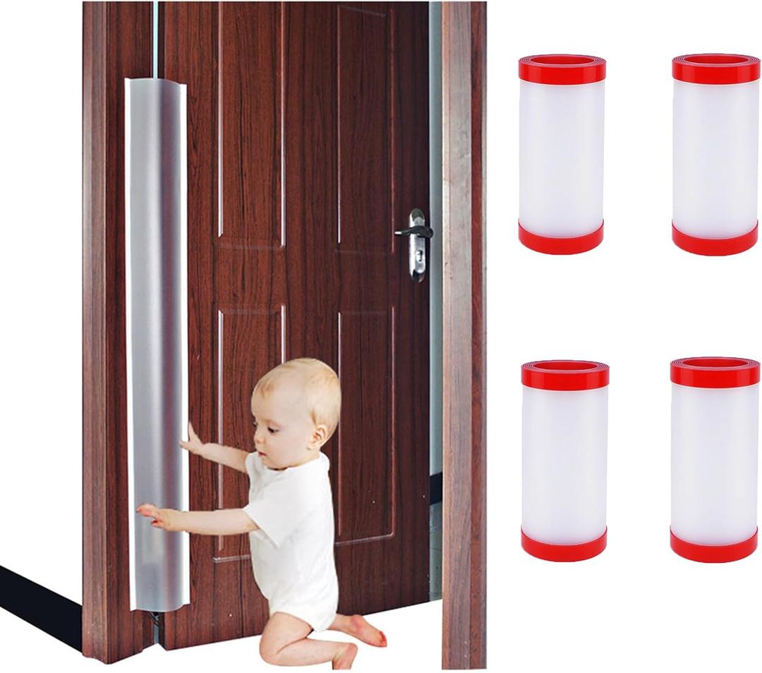 Door Pinch Guard Baby Proofing, Door Hinge Cover, Door Protector for Kids Finger Safety, Door Finger Pinch Guards Heavy Duty, Door jam Shield,JuneSisters 4