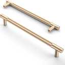 Asidrama 10 Pack 7.5 Inch(192mm) Gold Cabinet Pulls Knurled Cabinet Handles Cupboard Handles Kitchen Cabinet Hardware for Cupboard Drawer Pulls