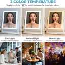 Vanity Mirror with Lights, 3-Color Dimmable & Adjustable Lighted Makeup Mirror with Smart Touch and 360 Rotation