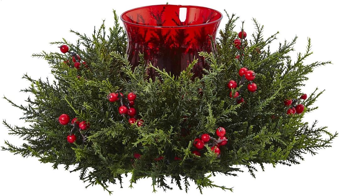 Nearly Natural Cedar Berry Candelabrum 11'' x 8.75'' x 11''