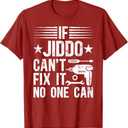 If Jiddo Can't Fix It Arabic Grandpa Jiddo Grandfather T-Shirt,L