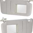 Youxmoto for Toyota Venza Grey Left Driver and Right Passenger Side Sun Visor, Replacement for Toyota Venza 2009 2010 2011 2012 2013 2014 2015 2016 with Sunroof, Replaces # 74320-0T021-B1