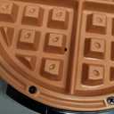 Gourmia Belgian Waffle Maker  Compact Design with Upright Storage, Adjustable Browning, and Easy-Clean Nonstick Ceramic Plates, Stainless Steel